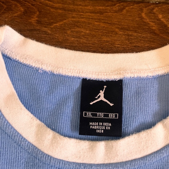 90s North Carolina long sleeve vintage baby blue nba Jordan - Picture 3 of 4